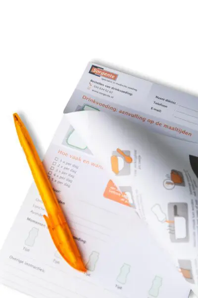 Informatiemateriaal drinkvoeding scheurblok - 1