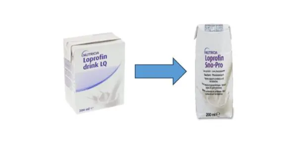Loprofin drink oude en nieuwe verpakking.