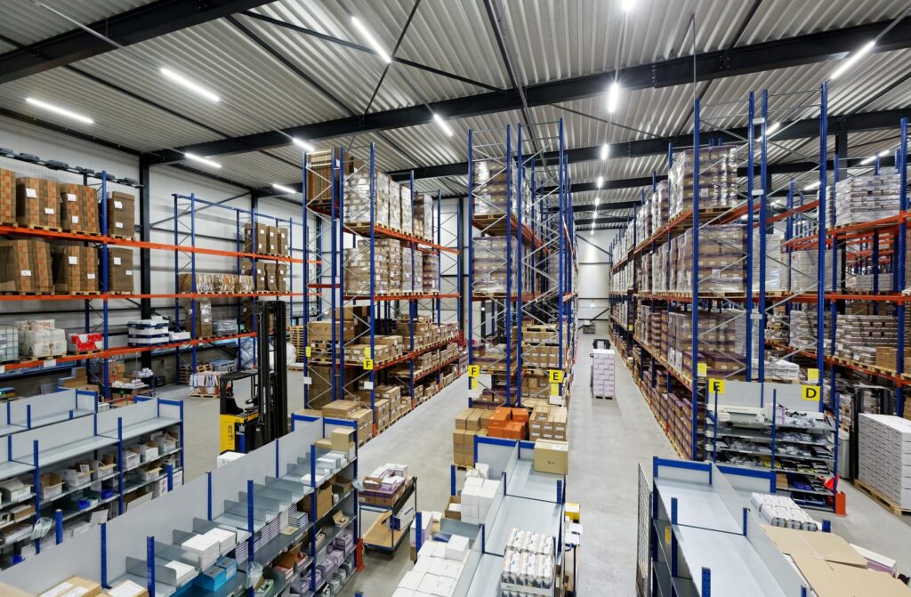 Het magazijn van Sorgente.